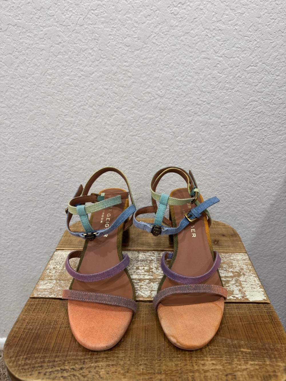 Kurt Geiger Hampton Rainbow Heel Sandals Size 37 / 7 - Picture 5 of 10